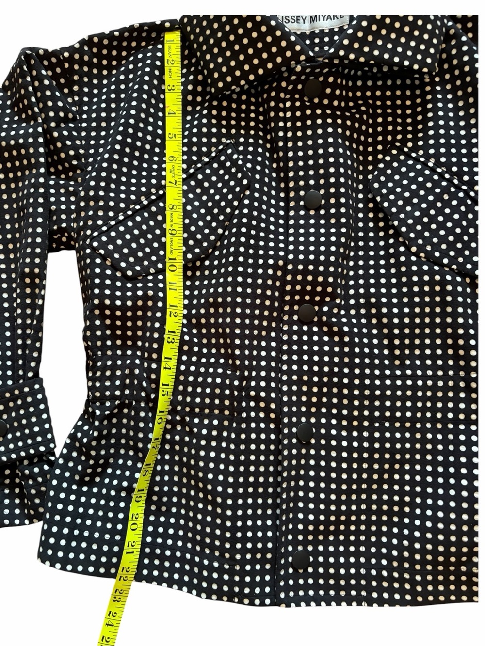 Issey Miyake Black Perforated Generic Polka Dots textured Designer - Picture 15 of 16